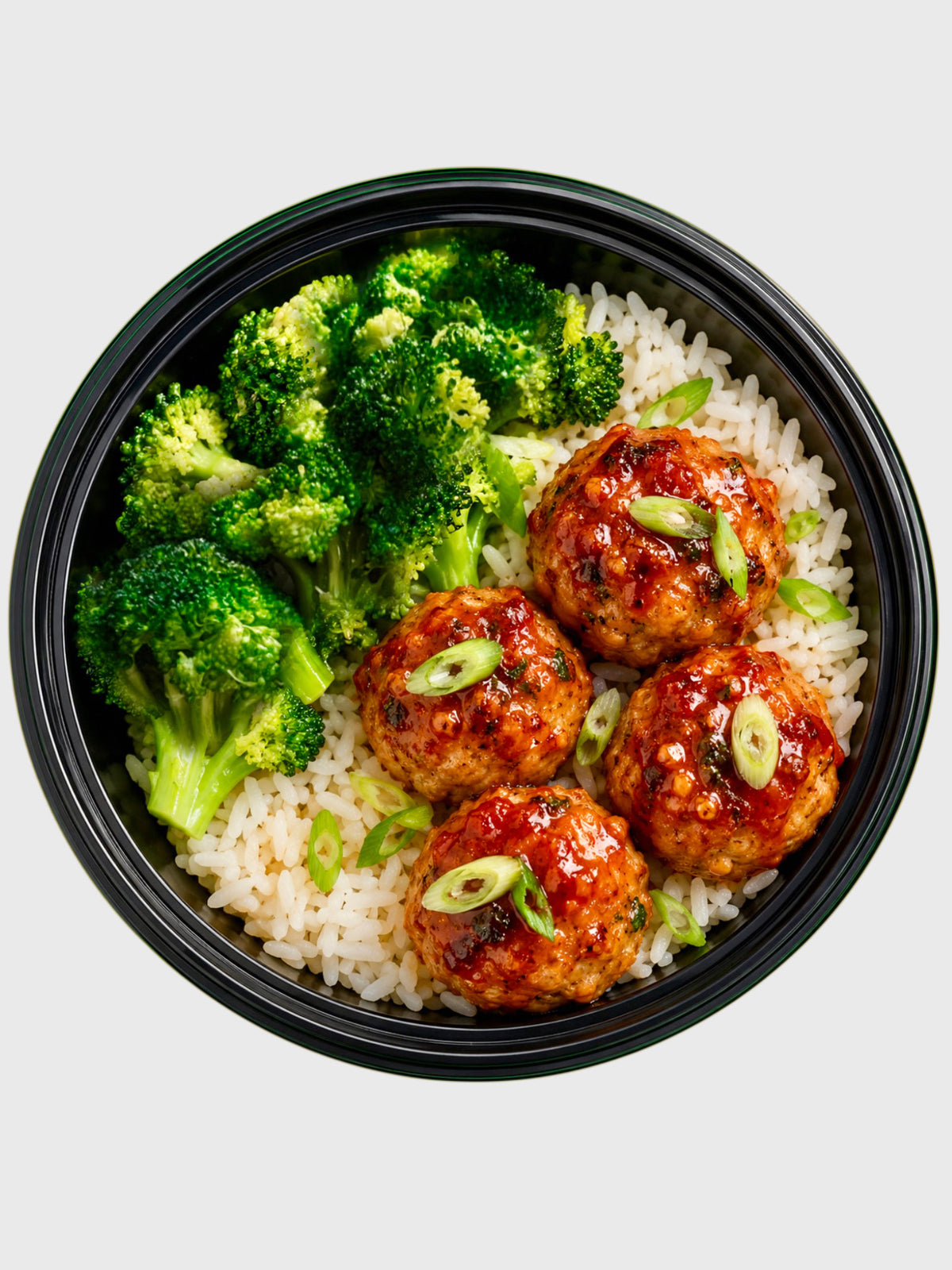 #94 Sweet & Sour Meatballs / White Rice/ Broccoli