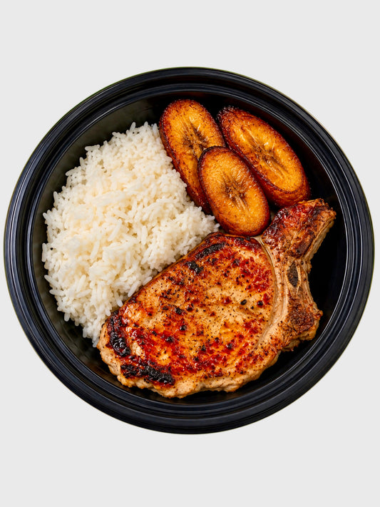 #84 Pork Chop / White Rice / Sweet Plantains