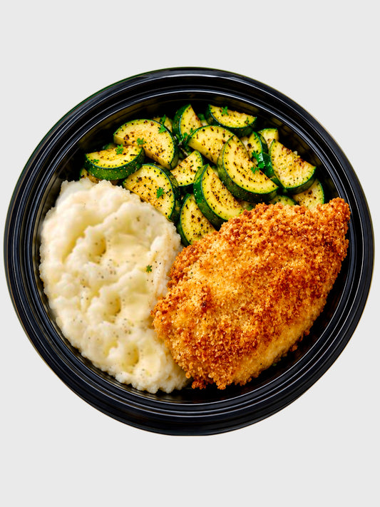 #24 Breaded Chicken / Mashed Potatoes / Zucchini