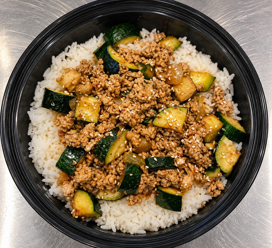 72 Ground Chicken / White Rice / Zucchini